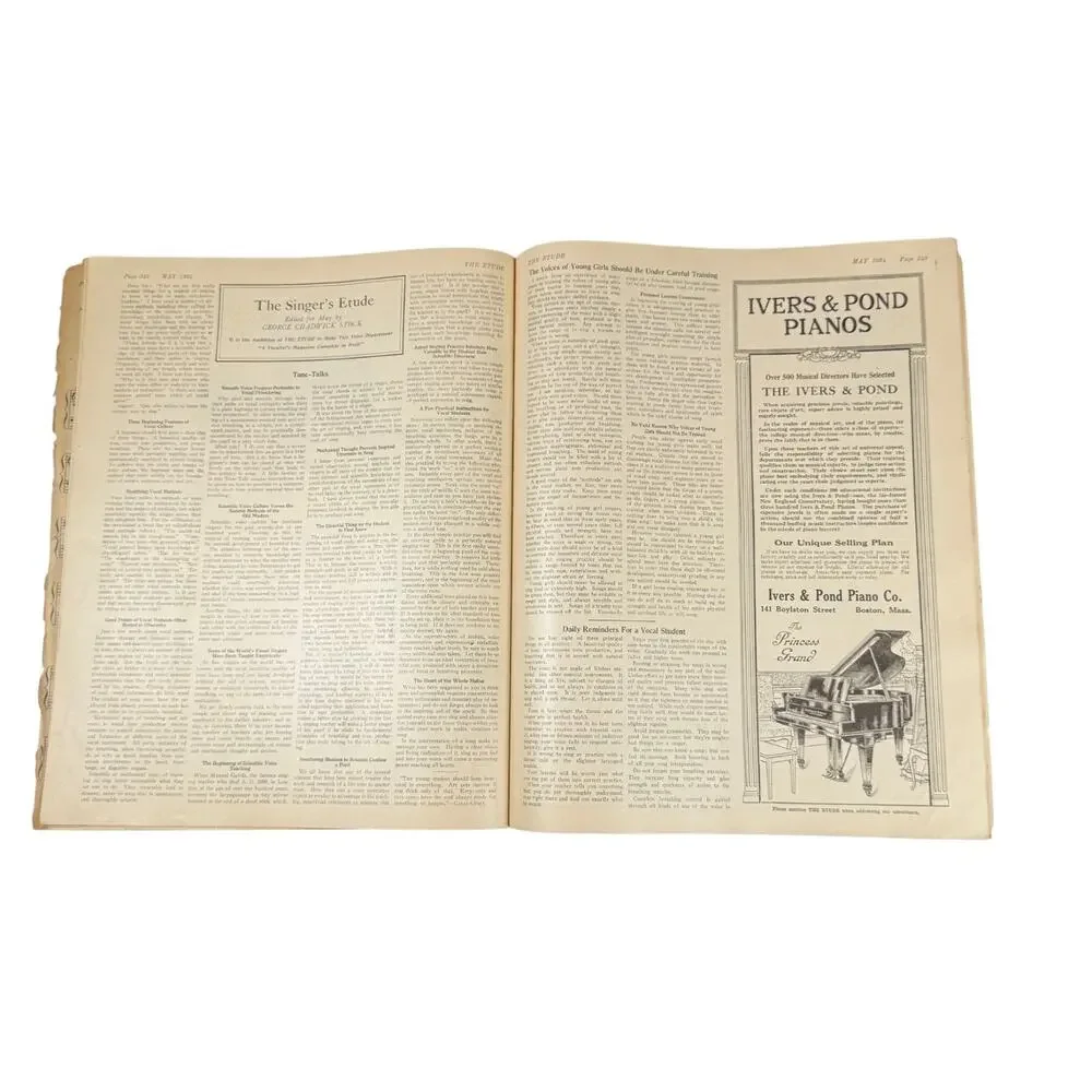 May 1924 The Etude Music Musical Magazine Vintage FOR ALL MUSIC LOVERS